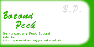 botond peck business card